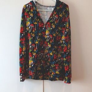 Colorful Mushroom Lightweight Zip Up Hoodie, La Soul Brand